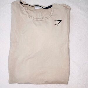 Gymshark Men’s Crew Neck T-Shirt — Sand/Beige